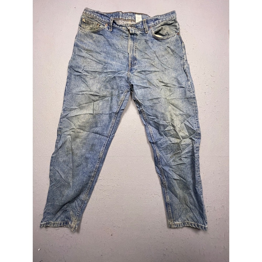 Levi's 550 Relaxed Fit Tapered Leg Jeans Mens 36x30 Blue Cotton USA Good